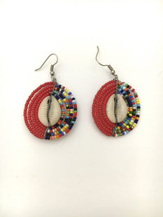 Handmade Maasai Shell Earrings