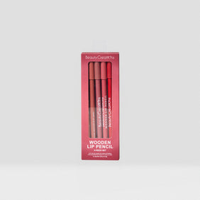 Beauty Creations Wooden Lip Pencils 6pc Set - Wine