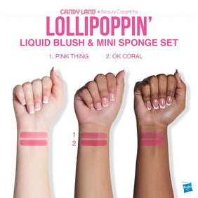 Beauty Creations Candy Land Lollipoppin' Liquid Blush & Mini Sponge Set