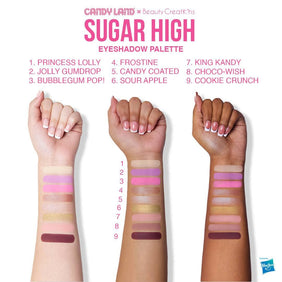 Beauty Creations Candy Land Sugar High Eyeshadow Palette & 4pc Eye Brushes Set