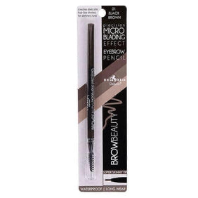 Italia Deluxe BrowBeauty Precision Microblading Effect Eyebrow Pencil Black Brown