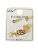 Stainless Steel Gold Earrings Set