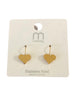 Stainless Steel Small Gold Heart Earrings