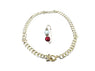 Fashion Gold Chain Necklace & Beaded Pin Set