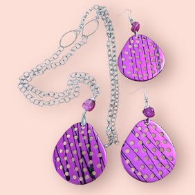Mary's Creations Handmade Necklace & Earrings Set